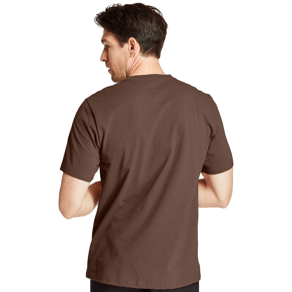 Timberland Μπλουζάκια Ανδρικα Καφε - Pro® Short Sleeve Base Plate Wicking - Greece 0723865-TH